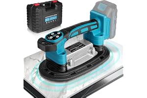 Kakelvibrationsverktyg 250mm sugkopp max 250kg, handhållen kakelinstallationsutjämningsmaskin Kompatibel med Makita 18 V batt