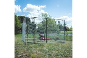 Enclos extérieur pour Chien XXL - 9 mètres carrés 300/300/H183 - Solides, durables et Robuste en Mailles losangées galvanisées - LUCKY DOG Rugged. Sustainable. Timeless.