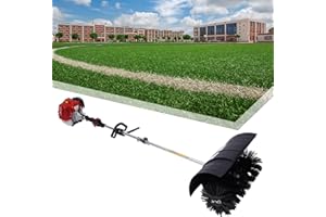 CHIMHOON 1700W Kehrmaschine Benzin Snow Blower Benzinmotorbürste Kehrmaschine Benzin Kehrmaschine Schneefräse Kehrbesen Besen Klar, 2-Takt Luftgekühlt Benzinmotor, 60cm Bürstenbreite