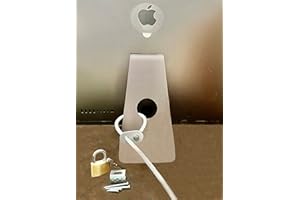 Lyon & Smith iMac Cable Security Lock Anti-Theft Kit with Under Desk mounting Plate and 40mm Padlock