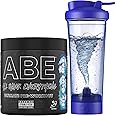 Applied Nutrition Bundle ABE Pre Workout 375g + Electric Shaker | All Black Everything Pre Workout Powder, Energy Drink, Physical Performance, Creatine, Beta Alanine, Caffeine (ICY Blue Raz)