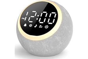 LIORQUE Machine à Bruit Blanc avec Réveil, 25 Sons Apaisants pour le Sommeil, Écran d'Affichage Réglables, Veilleuse, Convient aux Enfants et aux Adultes pour la Détente au Bureau ou à la Maison