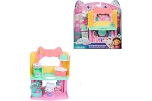 DREAMWORKS GABBY'S DOLLHOUSE: DER FILM - Portal Raum "Kuchis zuckersüße Sprinkleküche" mit Spielfigur & Zubehör, für Kinder ab 3 Jahren