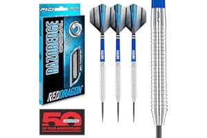 ‎RED DRAGON RED DRAGON Razor Edge Original Dartpfeile Tungsten Profi Steel Darts mit Flights und Schäfte (24.0, Gramm)