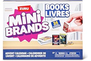MINI BRANDS Mini Libros de Marcas Calendario de Adviento de ZURU, Juguetes de Temporada Coleccionables para Niñas, Niños y Coleccionistas