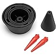 AutoLine Pro Cone and Plugs 2-in-1 Adapters | for Automotive Smoke Machine Leak Testing | Cone & Cap Plugs Function | CarbonNitrile™ | Patent Pending