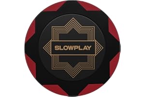 SLOWPLAY Nash - Fichas de póquer de Arcilla, 14 Gramos de Compuesto de Arcilla Pesada, fichas Grandes de 40 mm a Granel, Paquete de 50 en Color Rojo sin denominación