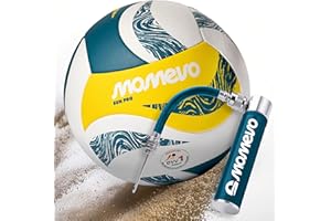 ‎MOMEVO Momevo SunPro Offizieller Beachvolleyball, DVV Zertifiziert, offizielle Größe 5, weiche Mikrofaser PU Oberfläche - für Outdoor Sandsport Strandsport Geschenk