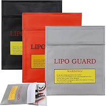 RUIZHI Lipo-Sicherheitstasche – 2er Pack, Feuerfest & Explosionsgeschützt, 185x75x60 Mm, Für Akkuladung & Lagerung
