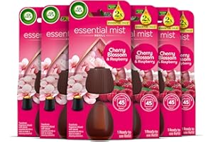 AIRWICK Air Wick Cherry Blossom & Raspberry Essential Mist Single Refills 6x20ml, Lasting for up to 45 days per refill, Air Freshener