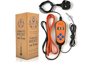 Brewing Mate Thermostatic Home Brew Heat Belt - Equipment for Beer and Wine Fermentation Temperature Control (Thermostatic)