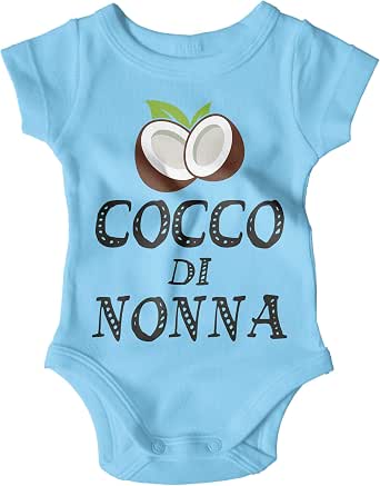 STAMPATEK Body Neonato Il Cocco di Nonna Bodino Nipote Festa dei Nonni  Manica Corta Idea Regalo Nascita Tutina Bimbo : Amazon.it: Abbigliamento