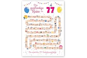 ‎FESTYSPARK FestySpark Geschenke zum 77 Geburtstag Frau und Mann - Geschenke für Frauen ab 77 Jahre - Schöne Geburtstagskarte 77 Mann und Frau - Geburtstagsdekoration 77 Geburtstag Männer und Frauen - Karte 1948