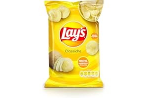 PEPSICO Lay's, Patatine Fritte Classiche, Senza Conservanti e Coloranti Artificiali, Senza Glutine, Confezione da 20X145g