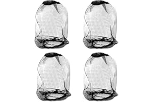 DAWWOTI 4PCS Midge Head Net, Nylon Mosquito Head Protecting Net, Fine Mesh Insect Netting for Outdoor Hiking Camping Climbing and Walking (Black)
