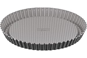 Lagostina Gustosa Stampo Crostata in Acciaio Antiaderente per Forno, Nero, Diametro 28 cm