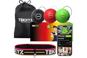 TEKXYZ Reflexball mit Zähler-App Online-Community Boxbälle Perfekt Reaktion Beweglichkeit Schlaggeschwindigkeit Kampfgeschick Hand-Auge-Koordination Geschenk alle