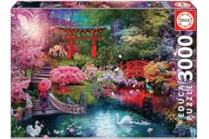 Educa - Entrez dans ce Magnifique Jardin avec 3000 pièces pour Adultes | Jardin Japonais | Mesure: 120 x 85 cm | Comprend Un Service de pièce Perdue au Stock d'échappement | À partir 14 Ans (19282)