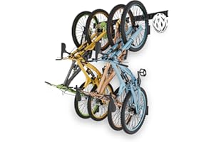 ZENITH QUALITY PRODUCTS ZQ - Soporte bicicleta pared y soporte bicicletas pared | Gancho bici con 4 ganchos para bicicletas, 3 para cascos y capacidad 136 kg | Incluye pegatinas protectoras