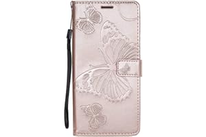 DENDICO Cover per Xiaomi Mi 10T Lite 5G, Pelle Portafoglio Custodia per Xiaomi Mi 10T Lite 5G Custodia a Libro con Funzione di appoggio e Porta Carte di Credito - Oro Rosa