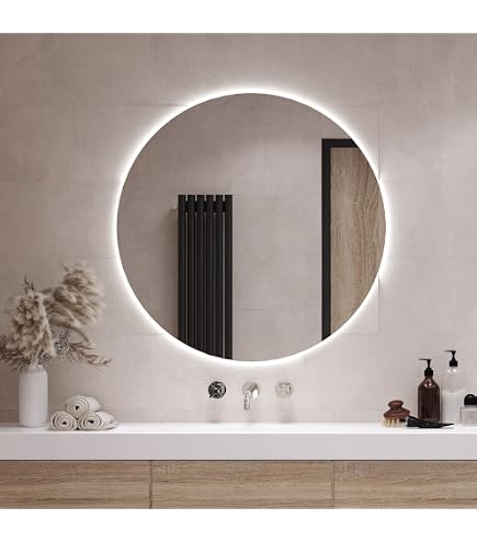Specchio Rotondo Retroilluminato Da 111,8 Cm Con Anti-appannamento, Luce Dimmerabile 3 Colori E Sensore Touch, IP65 - 5