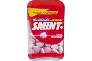 Smint Bote Ahorro Fresa, Caramelo Comprimido Sin Azúcar - 8 unidades de 150 comprimidos (Total 840 gr.)
