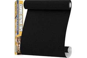 XROAM Tessuto Adesivo per Stoffa, 40 x 160 cm, Stoffa Adesiva per Tessuti, Esterno Impermeabile Patch Tessuto Adesivo per Copri Barche, Divani, Tende da Campeggio Nastro Adesivo per Stoffa Nero