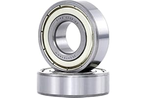 XiKe 2 Stück 6204 ZZ Kugellager 20x47x14mm Chromstahl und Doppelte Metalldichtung 6204Z Rillenkugellager mit Dichtungen