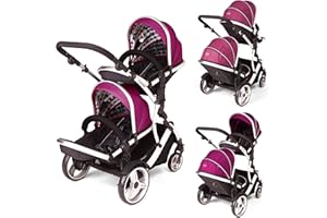 Kids Kargo Hybrid Double Tandem Pushchair (Raspberry)