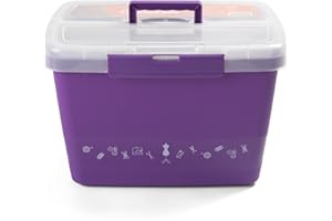 JOCBINLTD Unbekannt Große stabile Nähbox - Nähkoffer - Kunststoffbox (lila)