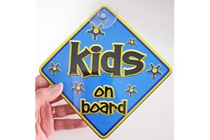 JUST THE OCCASION FUNKY KIDS Baby on Board Car Window Sign