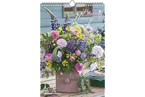 Blumen 2026 - Bildkalender 23,7x34 cm - Kalender mit Platz für Notizen - mit vielen Zusatzinformationen - Wandkalender - Blumenkalender: Flowers
