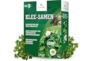 LERAVA® Trèfle blanc (250 m²) - Fixateur d’azote naturel - Couverture strisciante I Améliore la fertilité du sol - Pour pelouses et jardins