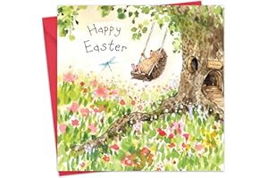 Twizler Easter Card - Cute Hedgehog - Happy Easter Cards for Mum Dad Nan Grandad - Easter Greetings for Son Daughter Grandson Granddaughter Friend