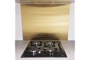 ALUCOULEUR Crédence INOX brossé Laiton- 8 Tailles - Hauteur 50 cm x (Longueur 80 cm)