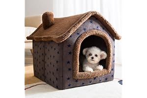 GZWY Pet Tent Cave Bed for Cats/Small Dogs, Outdoor Pet House Comfortable Cat Cave Cat House Stray Cat Shelter Pet Nest Cabin Foldable Indoor Dog Kennel Cat Bed Tent Pet House (44 * 36 cm)