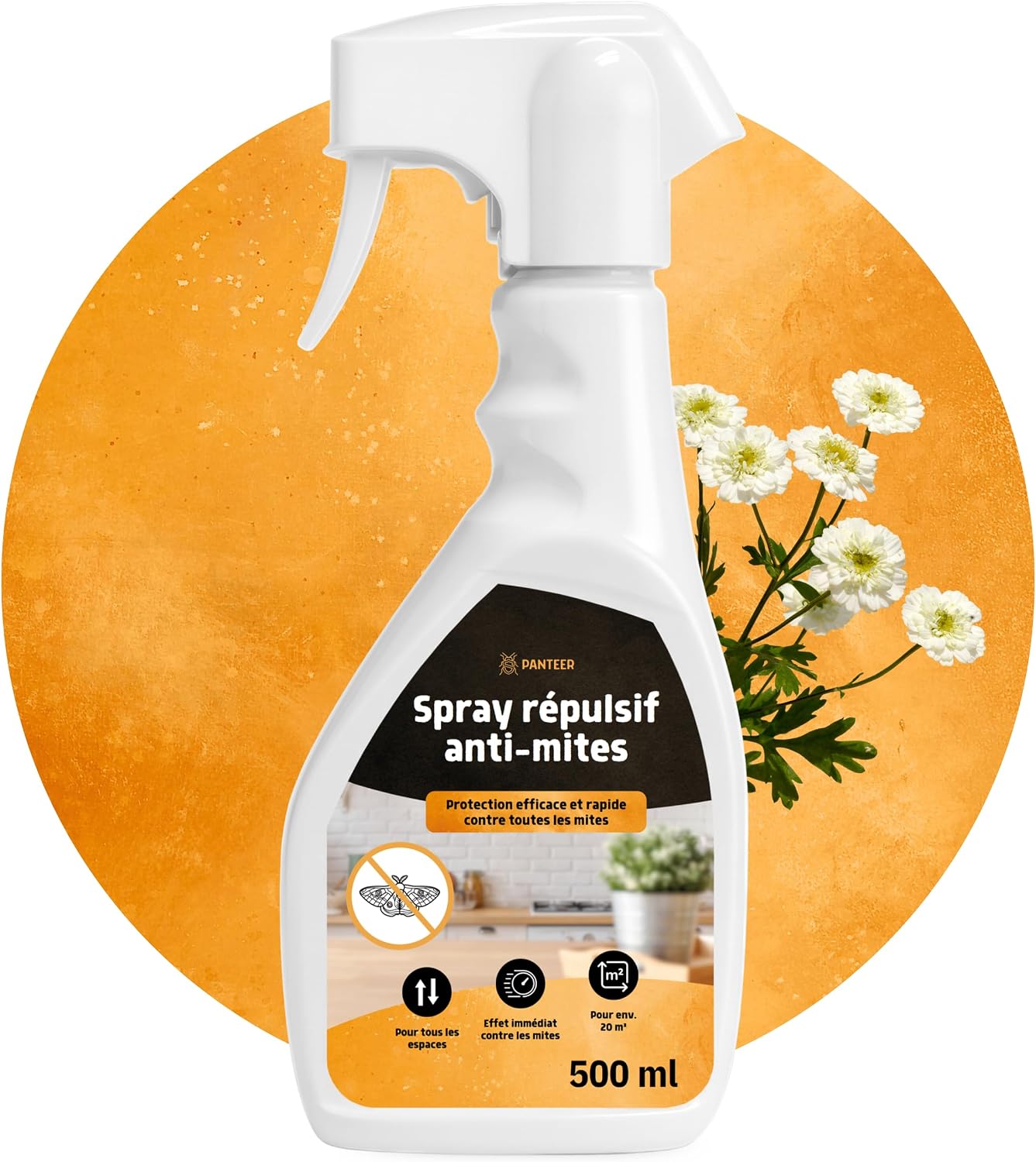Qualité de Fabrication & Durabilité : Spray répulsif anti-mites 500 ml - Protection
