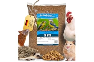 Futterbauer 5kg Soldatenfliegenlarven getrocknet, Premium Vogelfutter, Fischfutter, Futter für Reptilien und Nager, Proteinreiches Naturfutter wie Mehlwürmer