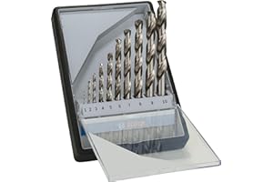 Bosch Professional 10 pz. Set Punte per Metallo HSS-G (Ø 1-10 mm, Robust Line, Accessori per trapani)