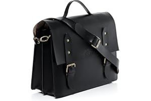 SID & VAIN briefcase BRIGHTON XL office laptop business bag real leather 15.4 inch Laptop portable computer shoulder bag leather bag men´s bag