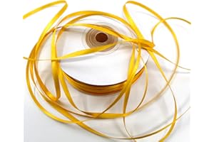 CaPiSo 100m Satinband 3mm Schleifenband Geschenkband Dekoband Satin Hochzeit Weihnachten Weihnachtsband