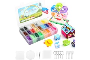 LIHAO 7000 Perline a Fusione 5mm, Perline da Stirare 24 colori 5 Pegboard per il Tempo Libero Creativo, Set Gioco Creativo Natalizio Fai Da Te per Bambini