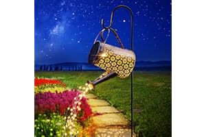 Lanterna Solare Giardino, FOMYHEARD Lanterne Solari da Esterno Metallo IP65 Impermeabili LED Luce Retro per Esterni Patio Giardino Balcone Festa Decorazione Terrazza (con supporto) fiore