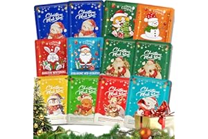 SIKEYDELS 12 Pezzi Maschera di Natale,Maschere per il Viso idratante e lenitiva,Maschera Viso Idratante,Effetto Illuminante e Uniformante sulla Pelle,Regali di Natale per le Donne