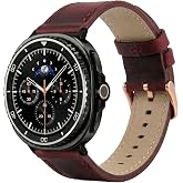 VAGAVE Samsung Galaxy Watch 8 40mm 44mm Classic 46mm Uyumlu Ger&ccedil;ek Crazy Deri Saat Kordonu