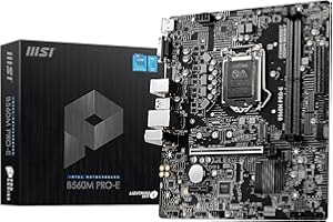 MSI B560M PRO-E, Scheda Madre, Micro-ATX - Supporta i processori Intel Core di 11ª generazione, LGA 1200 - 2 x DIMM (4800MHz/OC), 1 x PCIe 4.0 x16, 1 x M.2 Gen3, 1G LAN