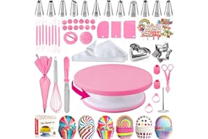 NIFOGO Fishoney Kit Patisserie, Patisserie Accessoire, Plateau Tournant Gateau, Douille Patisserie Professionnelle, Poche a Douille Patisserie, Ustensiles à Pâtisserie, Accessoire Patisserie (255Pcs)