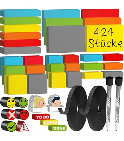 10 Magnetische Pfeile - 5 Rote & 5 Schwarze Pfeilmagnete Für Whiteboards & Kühlschränke