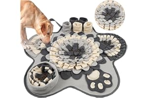 OSDUE Dywanik do węszenia dla psa, mata do karmy dla psów, mata treningowa dla szczeniaków, zabawka do wąchania, interaktywna zabawka dla psów, dywan do zabawy dla wszystkich ras psów, 60 x 60 cm