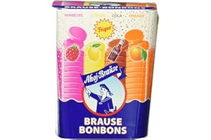 ‎FRIGEO AHOJ-BRAUSE Frigeo Ahoj-Brause, Die Klassiker: runde Brause-Bonbons in den vier Geschmacksrichtungen Zitrone, Orange, Himbeere und Cola, 1-er Pack (1 x 125 g)